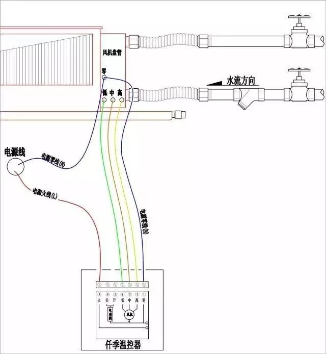不裝電動(dòng)二通閥的接線圖